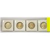 Image 2 : 4 CANADIAN 50 CENT COINS 1963, 1964, 1965, 1966