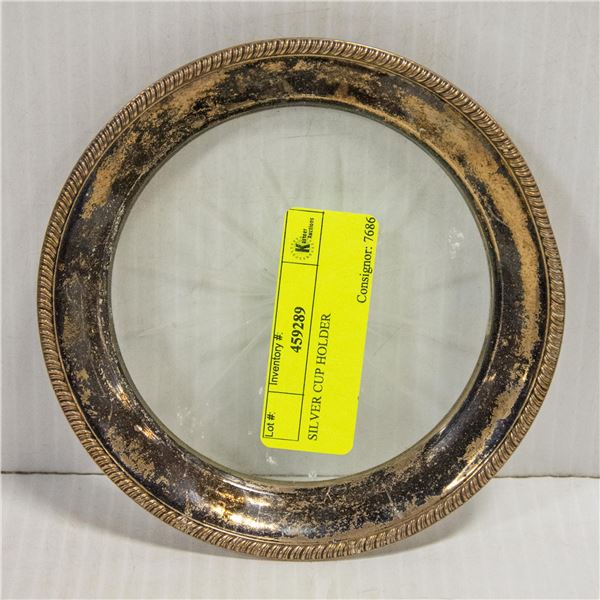 SILVER PLATED CUP COASTER