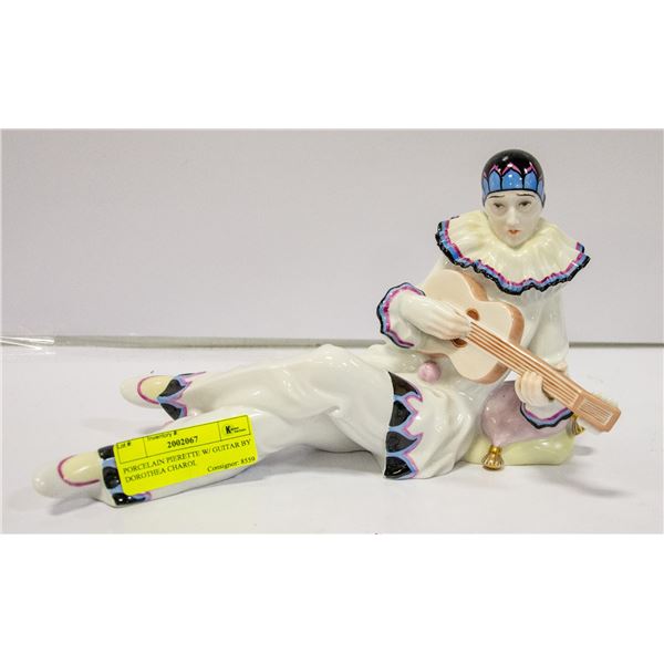 PORCELAIN PIERETTE W/ GUITAR BY DOROTHEA CHAROL