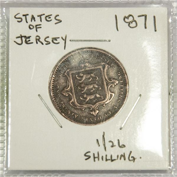STATES OF JERSEY (UK) 1871  1/26 SHILLING.