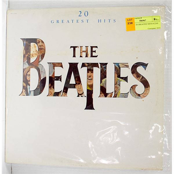 BEATLES 20 GREATEST HITS #12245 RECORD