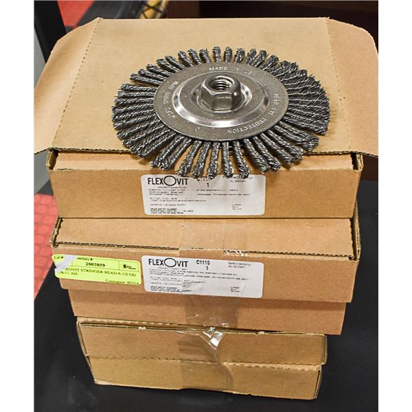 FLEXOVIT STRINGER 6-1/2 OD 5/8-11 AH WIRE WHEEL