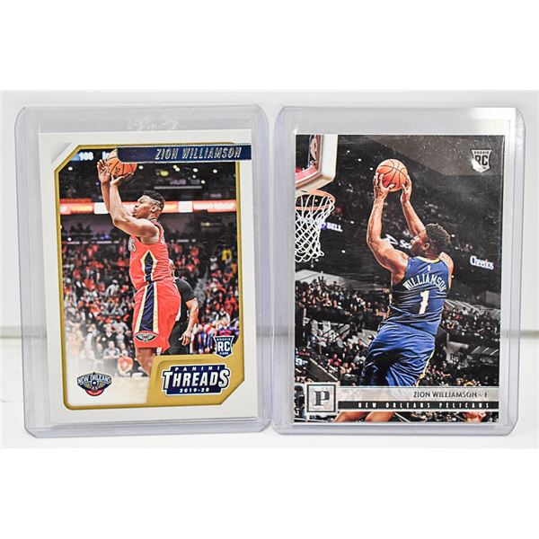 ZION WILLIAMSON TREADS AND PANINI ROOKIE CARDS LOT