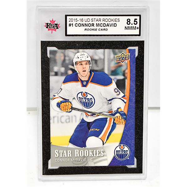 CONNOR MCDAVID STAR ROOKIES CARD GRADED 8.5