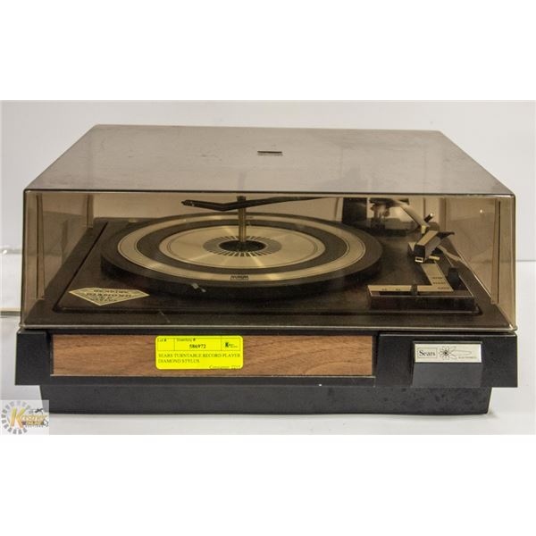 SEARS TURNTABLE RECORD PLAYER DIAMOND STYLUS