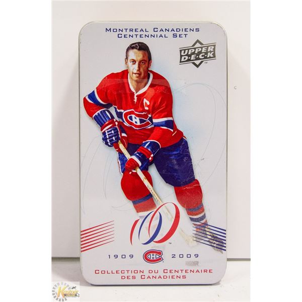 100 YEARS OF MONTREAL CANADIANS CARDS AND TIN