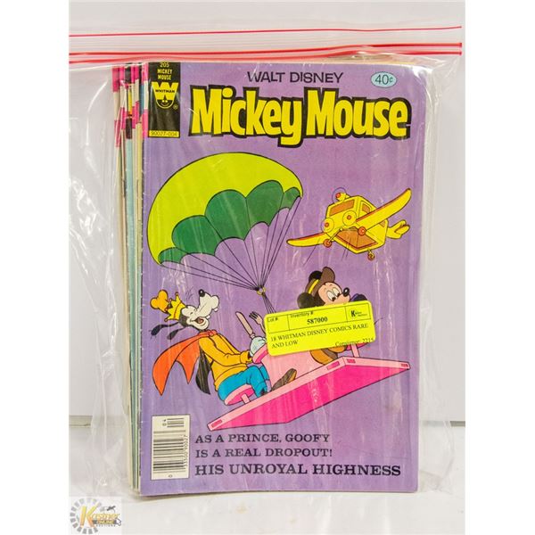 18 WHITMAN DISNEY COMICS RARE AND LOW