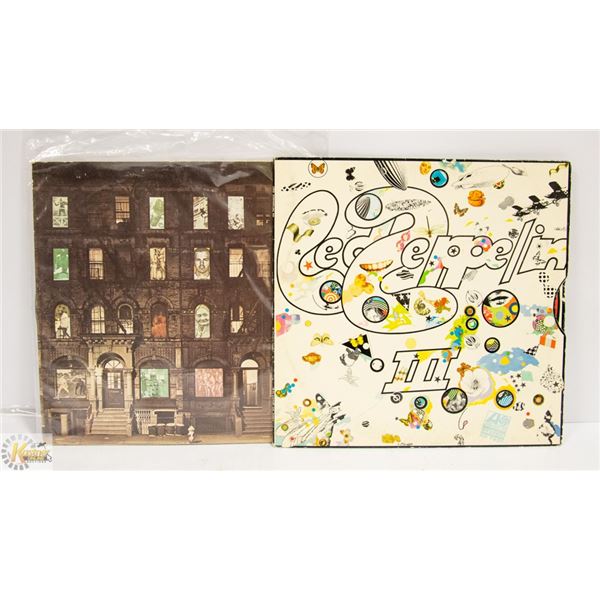 2 X LED ZEPPELIN RECORDS