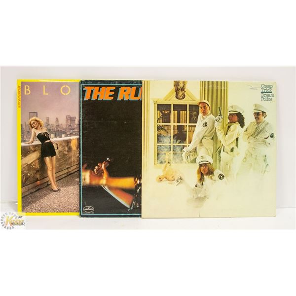 3 X RECORDS BLONDIE RUNAWAYS CHEAP TRICK