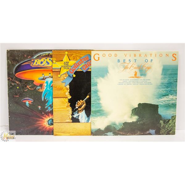3 X RECORDS BOSTON ELVIS & BEACH BOYS