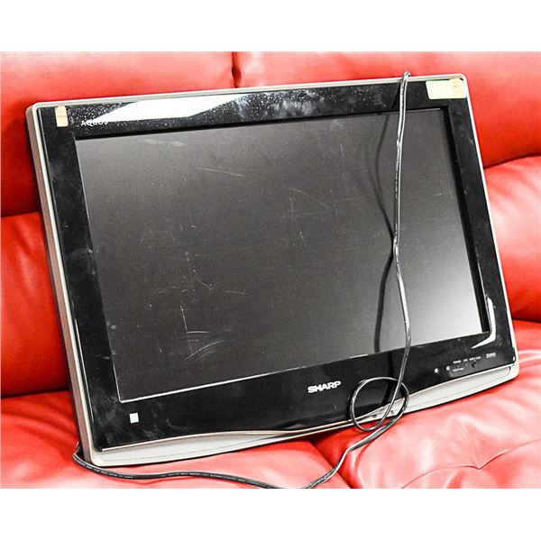 SHARP AQUOS LED TV-NO STAND OR REMOTE APPROX 24"