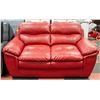 Image 1 : LOVESEAT RED FAUX LEATHER