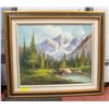Image 1 : ESTATE OIL ON CANVAS MOUNTAINSCAPE  24X20 SIGNED