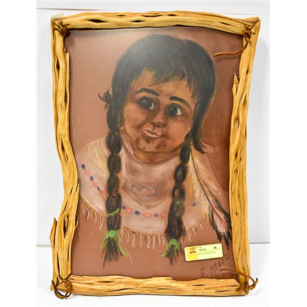 F MCLEOD PICTURE WOODEN FRAMED APPROX 12"X18"