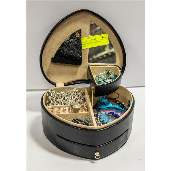 HEART JEWELRY BOX WITH JEWELRY