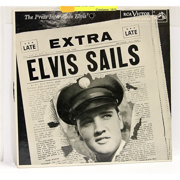 1959 ELVIS PRESS INTERVIEW ON RCA VICTOR 45 IN ORI