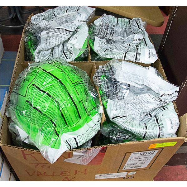 BOX LOT OF HARD HATS