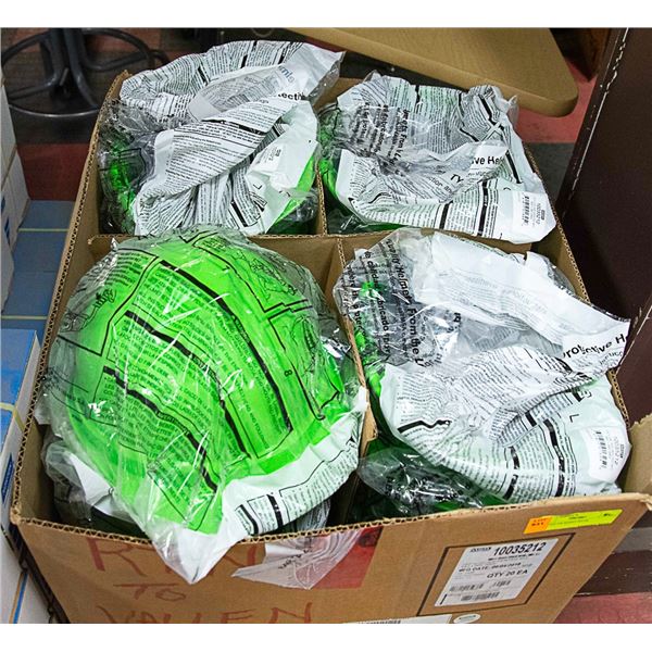 BOX LOT OF HARD HATS