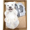 Image 1 : POLAR BEAR APPROX 12" X 8" & STONE BUFFALO DECOR