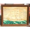 Image 2 : SHIP MODEL WITH OIL PAINTING