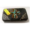 Image 1 : TURQOISE CROSS COWHIDE WALLET