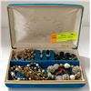 Image 1 : MELE BLUE BOX WITH ASSORTED JEWELRY