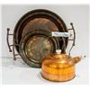 Image 1 : 2 COPPER PLATERS AND KETTLE