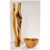 Image 1 : DIAMOND WILLOW WOOD PIECES AND WOOD VASE