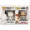 Image 1 : 2X FUNKO POP  HAN SOLO 286; POP FEMALE