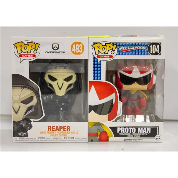 2X FUNKO POPS PROTO MAN 104; REAPER 493
