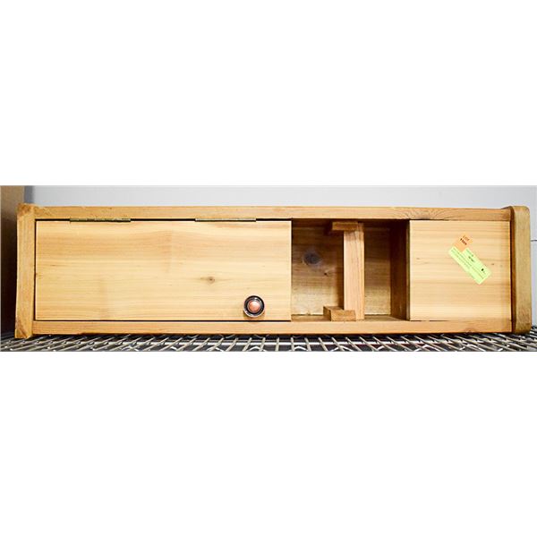 BATHROOM KLEENEX TOILET PAPER HOLDER SOLID WOOD