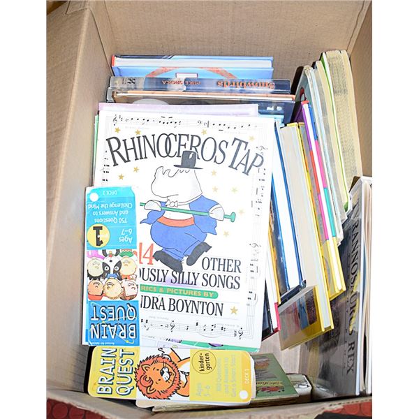 MISC BOX OF BOOKS - CHILDREN'S LEARNING BOOKS ETC