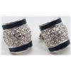 Image 1 : ESTATE SILVERTONE SWAROVSKI CLIP EARRINGS.