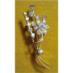 DAINTY VINTAGE RHINESTONE BROOCH #1956526