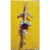 Image 1 : SCOTTISH THISTLE SILVER TONE DAGER BROOCH #1956527