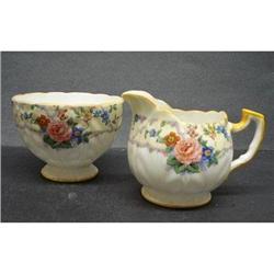 CHIC ROSES - AYNSLEY CHINA CREAM & SUGAR #1956536