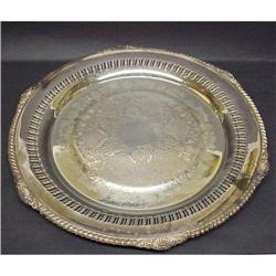 Silver Pltd. Large Round TRAY - SERVER #1956580