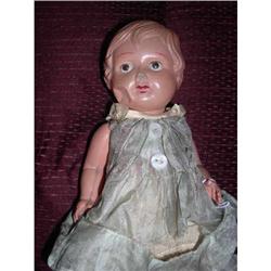 10" Celluloid Doll With Dress and Shoes #1956658