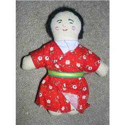 6" Phillipine Made Cloth Doll With Tag #1956681