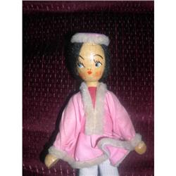 Polish Wooden Doll skater in pink #1956768