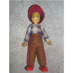 7" Polish Wooden Doll Cowboy #1956769