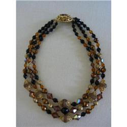 3 strands crystal beaded necklace! #1956889