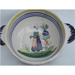 Quimper porringer (bowl) w/ lady #1956913