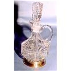 Crystal cruet with sterling silver base #1956923