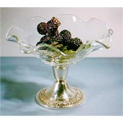 Sterling silver and crystal compote #1956924