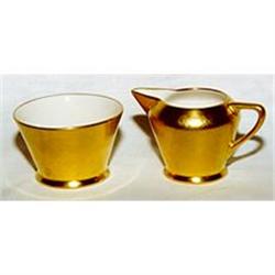 Pickard cream and sugar, gilt/gold covered #1956933