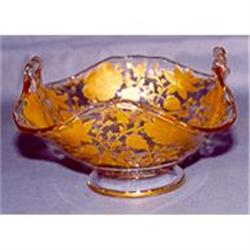 Crystal bowl with gold/gilt florals #1956938