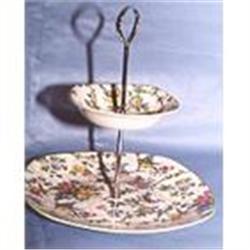 Chintz two tier serving tray #1956986