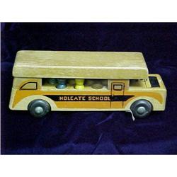 Vintage Wooden Holcate School Bus #1957438