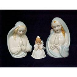 2 Blessed Mother Headvases with Girl Praying #1957457